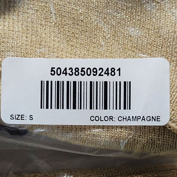 Iman Gold Shimmer Sleeveless Blouse Sz S - Picture 7 of 10